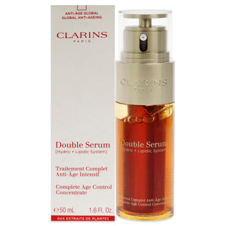 Clarins Double Serum Complete Age Control Concentrate for Unisex - 1.6 oz Serum