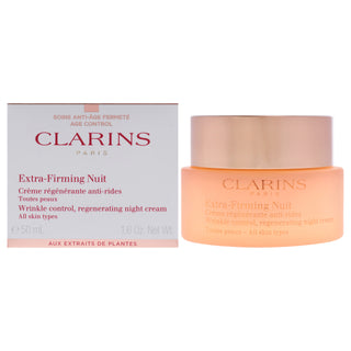 Clarins Extra Firming Night Cream for All Skin Types - 1.6 oz Cream for Unisex