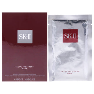 SK-II Facial Treatment Mask for Unisex - 6 Pc Mask - Hydrating and Brightening Skincare Solution