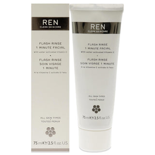REN Flash Rinse 1 Minute Facial 2.5 oz - Unisex Skin Care Treatment