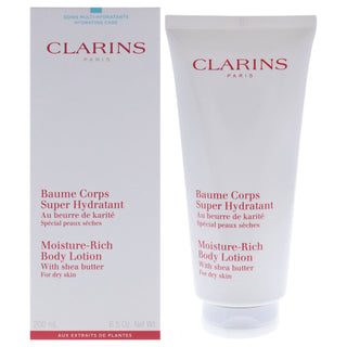 Clarins Moisture Rich Body Lotion with Shea Butter - Dry Skin 6.5 oz - Unisex Body Lotion