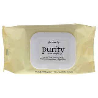 Philosophy Purity Made Simple One Step Facial Cleansing Cloths - 30 Count Wipes for Unisex