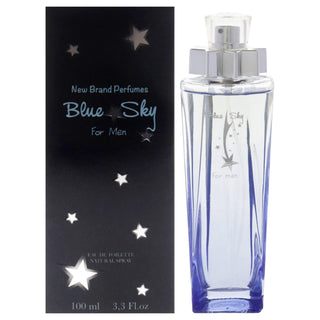 Blue Sky by New Brand for Men - 3.3 oz EDT Spray - Fresh and Invigorating Fragrance for Men