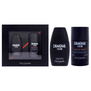 Drakkar Noir by Guy Laroche for Men 2 Piece Gift Set: 1oz EDT Spray, 2.6oz Deodorant Stick - Perfect Fragrance Set for Men