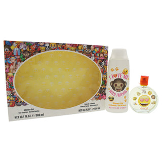 I Love My Wild Friends by Emoji for Kids - 2 Pc Gift Set 3.4oz EDT Spray, 10.1oz Shower Gel