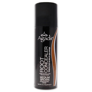 Agadir Root Concealer Temporary Touch Up Spray in Medium Brown for Unisex - 2 oz Hair Color