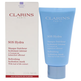 Clarins SOS Hydra Refreshing Hydration Mask for Women - 2.3 oz Mask - Hydrating Facial Treatment