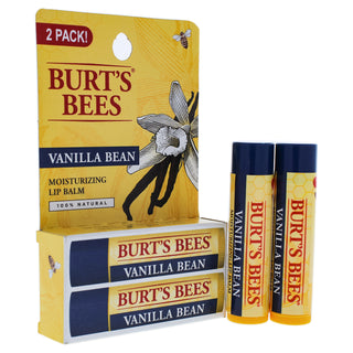 Burt's Bees Vanilla Bean Moisturizing Lip Balm Twin Pack - 2 x 0.15 oz Lip Balm for Unisex