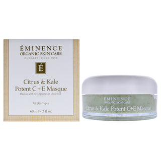 Eminence Citrus and Kale Potent C and E Masque - Nourishing Facial Mask for All Genders - 2 oz Size