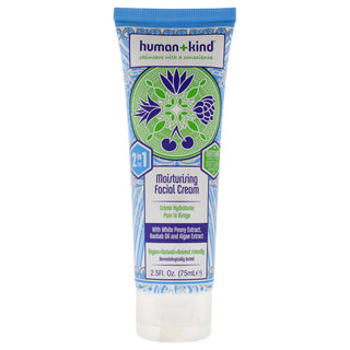 Moisturising Facial Cream by Human+Kind for Unisex - 2.5 oz Cream