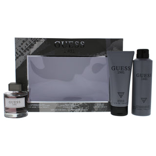 Guess 1981 by Guess for Men - 3 Pc Gift Set 3.4oz EDT Spray, 6oz Deodorant Body Spray, 6.7oz Shower Gel