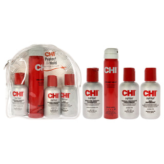 CHI Protect And Hold On The Go Styling Kit for Unisex - 4 Pc 2oz Hair Care Essentials