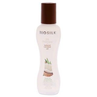 Biosilk Silk Therapy with Organic Coconut Oil Leave-In Treatment for Unisex - 2.26 oz Treatment