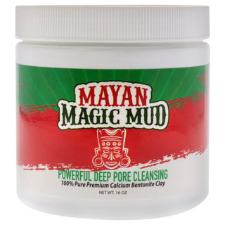 Powerful Deep Pore Cleansing Calcium Bentonite Clay by Mayan Magic Mud - 16 oz Unisex Cleanser