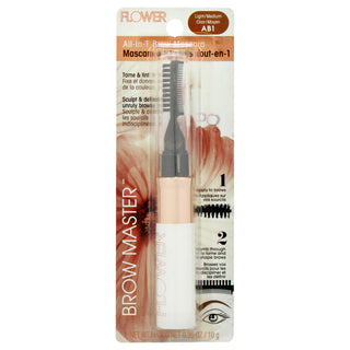 Flower Beauty Brow Master All-In-1 Brow Mascara AB1 Light Medium for Women 0.35 oz Eyebrow