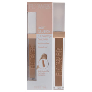 Flower Beauty Light Illusion Full Coverage Concealer - D2-3 Deep for Women - 0.20 oz Concealer - Elevate Your Makeup Routine