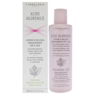 LErbolario Hyaluronic Acid Rebalancing Beauty Lotion for Unisex - 6.7 oz