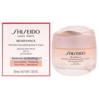 Shiseido Benefiance Wrinkle Smoothing Day Cream SPF 23 - 1.8 oz Cream for Unisex