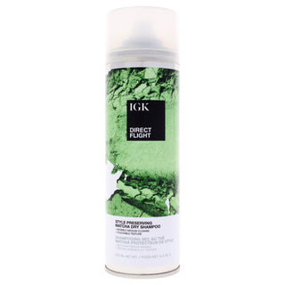 IGK Direct Flight Matcha Dry Shampoo for Unisex - 6.3 oz Dry Shampoo