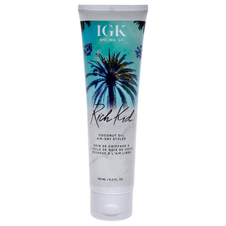 IGK Rich Kid Wave Enhancing Air Dry Cream for Unisex - 5 oz Oil - Enhance Your Waves Naturally