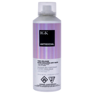 Antisocial Overnight Bond Building Dry Hair Mask by IGK for Unisex - 5 oz Masque