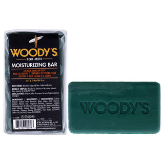 Woodys Moisturizing Body Bar for Unisex - 8 oz Soap, Hydrating Bath Bar for Dry Skin