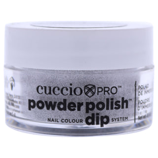 Pro Powder Polish Nail Colour Dip System - Silver with Silver Glitter by Cuccio Colour for Women - 0.5 oz Nail Powder