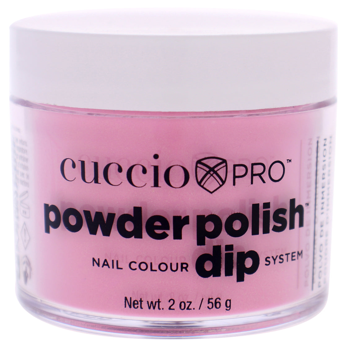 Pro Powder Polish Nail Colour Dip System - Bright Pink with Gold Mica by Cuccio Colour for Women - 1.6 oz Nail Powder