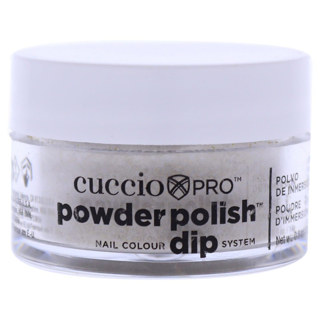 Pro Powder Polish Nail Colour Dip System - Gold With Rimbow Mica by Cuccio Colour for Women - 0.5 oz Nail Powder