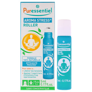 Aroma Stress Roll-On by Puressentiel for Unisex - 0.17 oz Oil - Soothe and Relax with Essential Oils