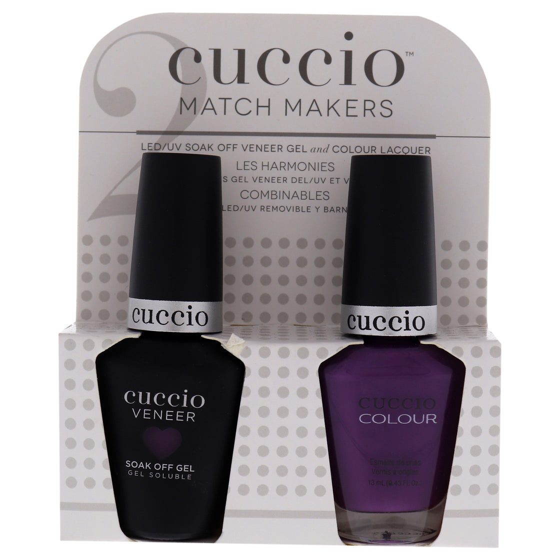 Match Makers Set - Mercury Rising by Cuccio Colour for Women - 2 Pc 0.44oz Veneer Soak Of Gel Nail Polish, 0.43oz Colour Nail Polish