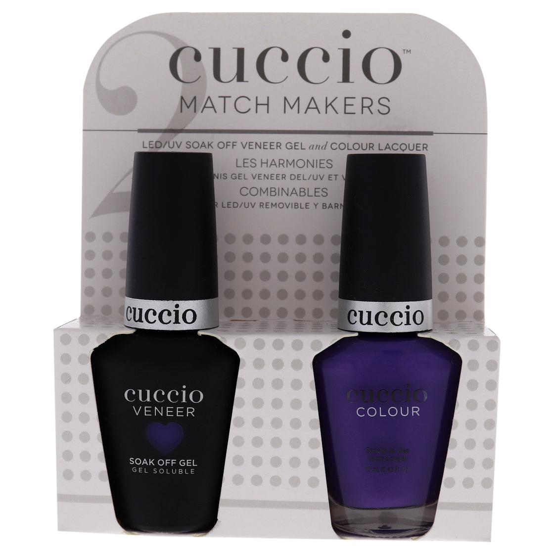 Match Makers Set - Water You Doing by Cuccio Colour for Women - 2 Pc 0.44oz Veneer Soak Of Gel Nail Polish, 0.43oz Colour Nail Polish