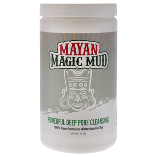 Powerful Deep Pore Cleansing White Kaolin Clay Cleanser by Mayan Magic Mud - 16 oz for Unisex
