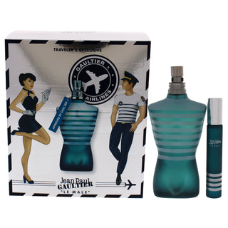 Jean Paul Gaultier Le Male Men's 2 Pc Gift Set - 4.2oz EDT Spray, 0.68oz EDT Spray