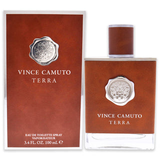 Vince Camuto Terra Men's 3.4 oz EDT Spray - Aromatic and Invigorating Fragrance