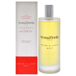 Aromaworks Harmony Room Mist for Unisex - 3.38 oz Room Mist - Calming Aromatherapy Blend