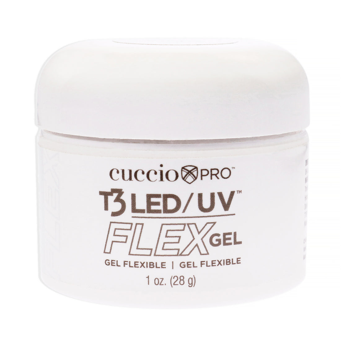T3 LED-UV Flex Gel - White by Cuccio Pro for Women - 1.0 oz Nail Gel