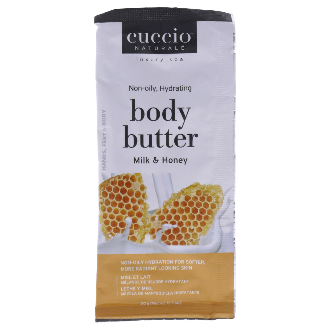Luxury Spa Non-Oily Hydrating Butter - Milk and Honey by Cuccio Naturale for Unisex - 0.7 oz Body Butter