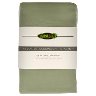 Cariloha Classic Bamboo Pillowcase Set in Sage - King Size - 2 Pc Pillowcase Set for Unisex