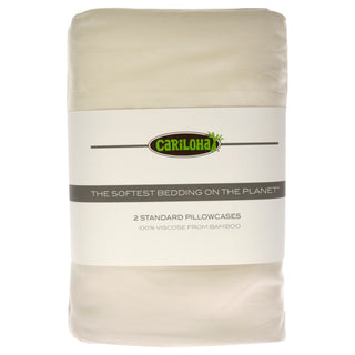 Eco-Friendly Classic Bamboo Pillowcase Set - Ivory-Standard for Unisex - 2 Pc Pillowcase