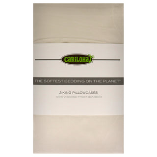 Cariloha Classic Bamboo Pillowcase Set in Ivory - King Size, 2 Pc Pillowcase for Unisex