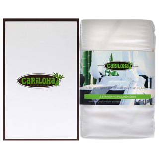 Luxuriously Soft Bamboo Pillowcase Set in White - Standard Size (2 pc) for Unisex by Cariloha