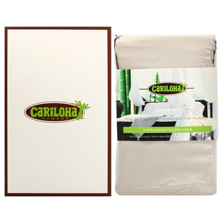 Cariloha Resort Bamboo Pillowcase Set in Harbor Gray for Unisex - 2 Pc Standard Size Pillowcase Set