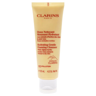Clarins Hydrating Gentle Foaming Cleanser for Unisex - 4.2 oz Cleanser, Moisturizing Face Wash for All Skin Types