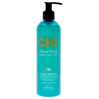 CHI Aloe Vera Curl Enhancing Shampoo for Unisex - 11.5 oz - Nourishing and Hydrating Formula for Beautiful Curls