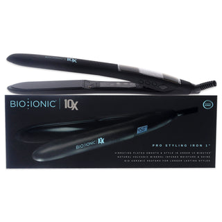 Bio Ionic 10x Pro Styling Iron: Black 1 Inch Flat Iron for Women