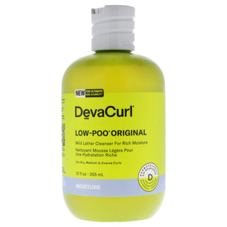 DevaCurl Low-Poo Original Cleanser for Unisex - 12 oz - Gentle No-Poo Shampoo