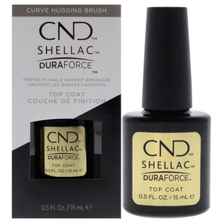 Shellac Nail Color Duraforce Top Coat by CND for Women - 0.5 oz Nail Polish - Long-Lasting and Durable Finish