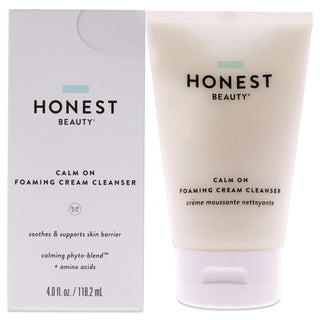 Calming Foaming Cream Cleanser by Honest for Women - 4 oz Gentle Cleanser for Soothing Skin