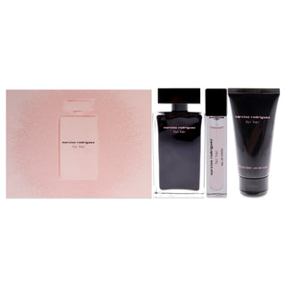 Narciso Rodriguez for Women 3 Pc Gift Set: 3.3oz EDT Spray, 10ml EDT Spray, 1.6oz Body Lotion